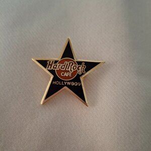 Hard Rock Cafe Hollywood Walk of Fame black star pin NWOT